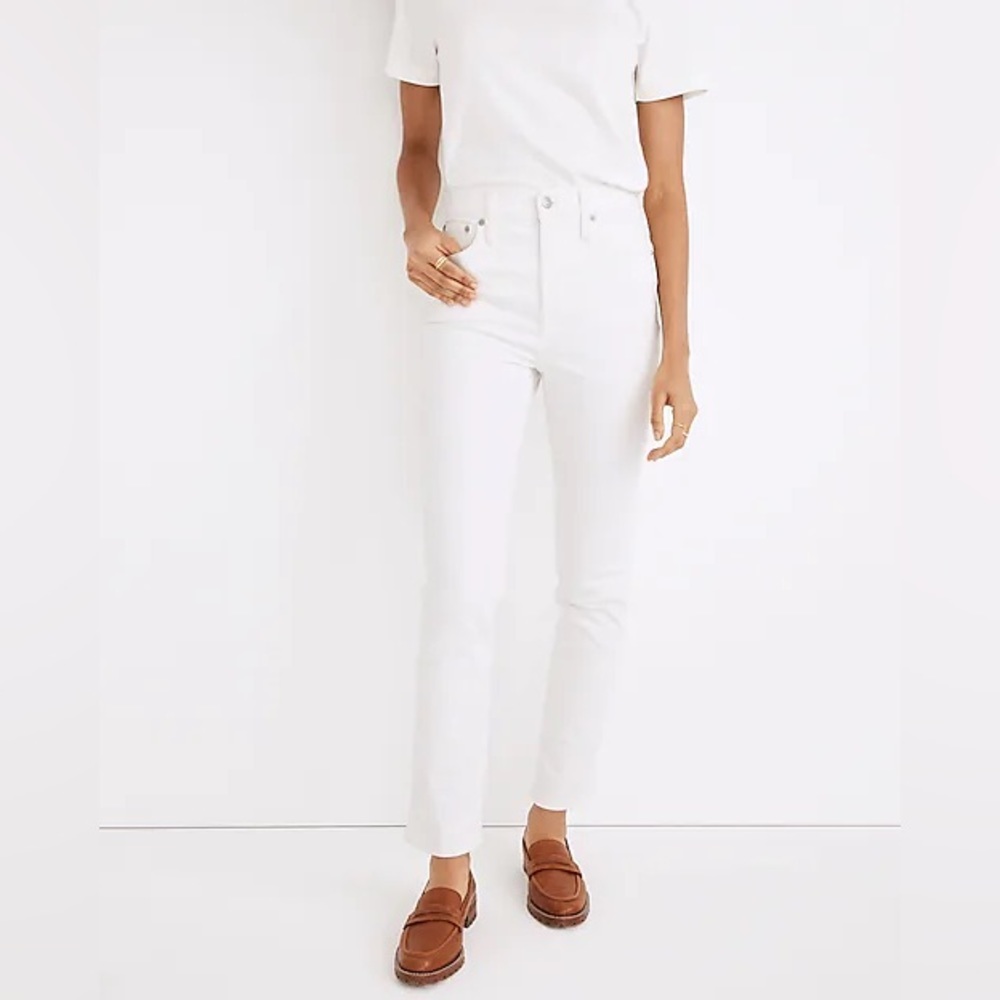 Madewell Perfect Vintage Jeans, petite 28, tile white, EUC